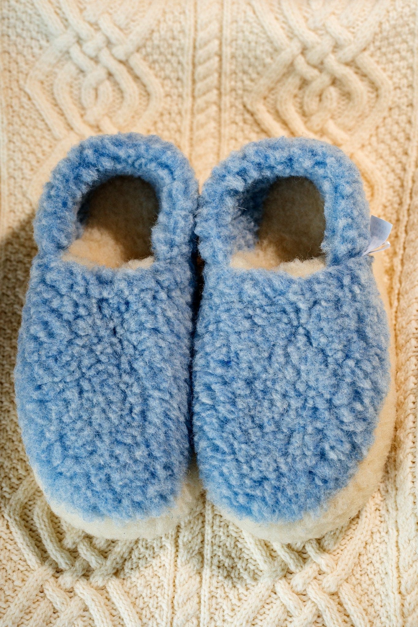 Yoko Wool slippers Light Blue