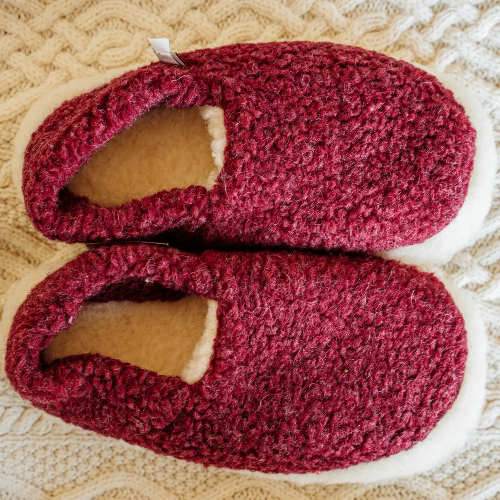 Yoko Wool slippers Red