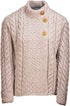 Ladies Supersoft Merino Crossover Cardigan - Oatmeal