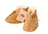 Velour Baby Slippers - Brown