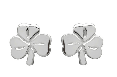 Shamrock Stud Earrings - Sterling Silver