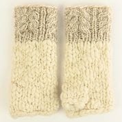 Ladies Wool Handwarmers - Beige