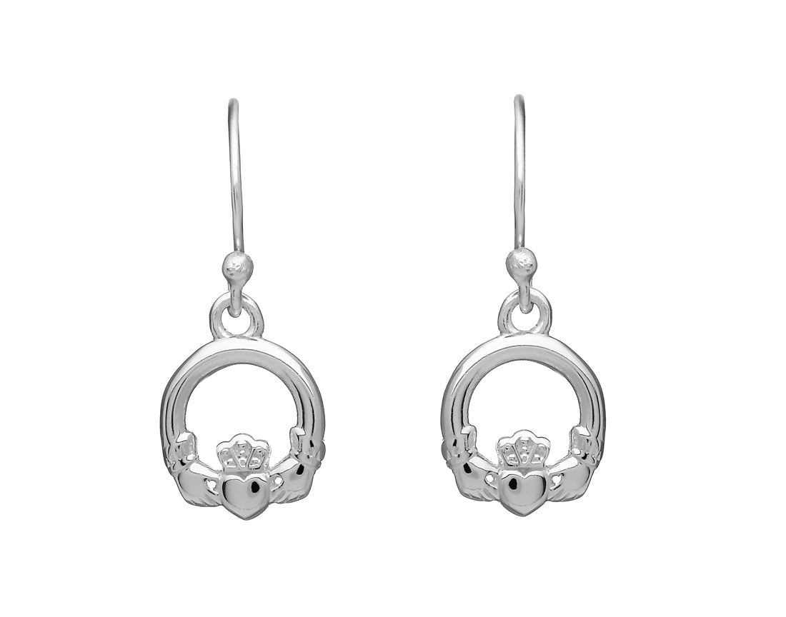 Claddagh drop earrings - Sterling Silver