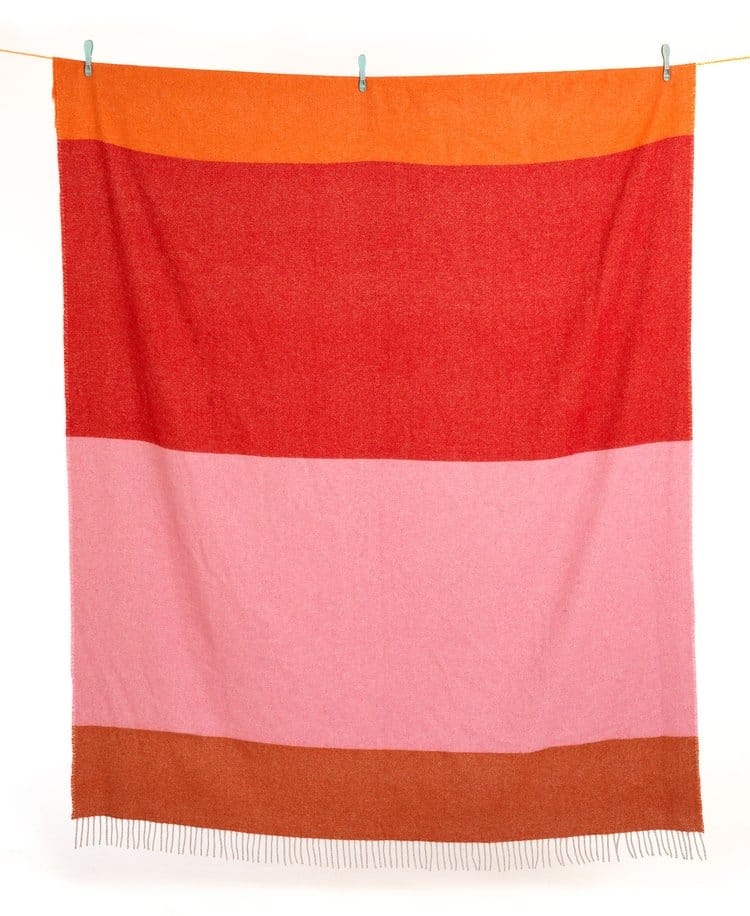 Wool Cashmere Throw - Desert Sunset