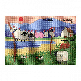 Humorous Sheep Cross Stitch Pack "Hand Wash Only"