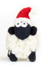 Knitted Sheep Collectable with Santa hat