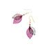 Melanie Hand Earrings - Leafy Leaf, Amethyst