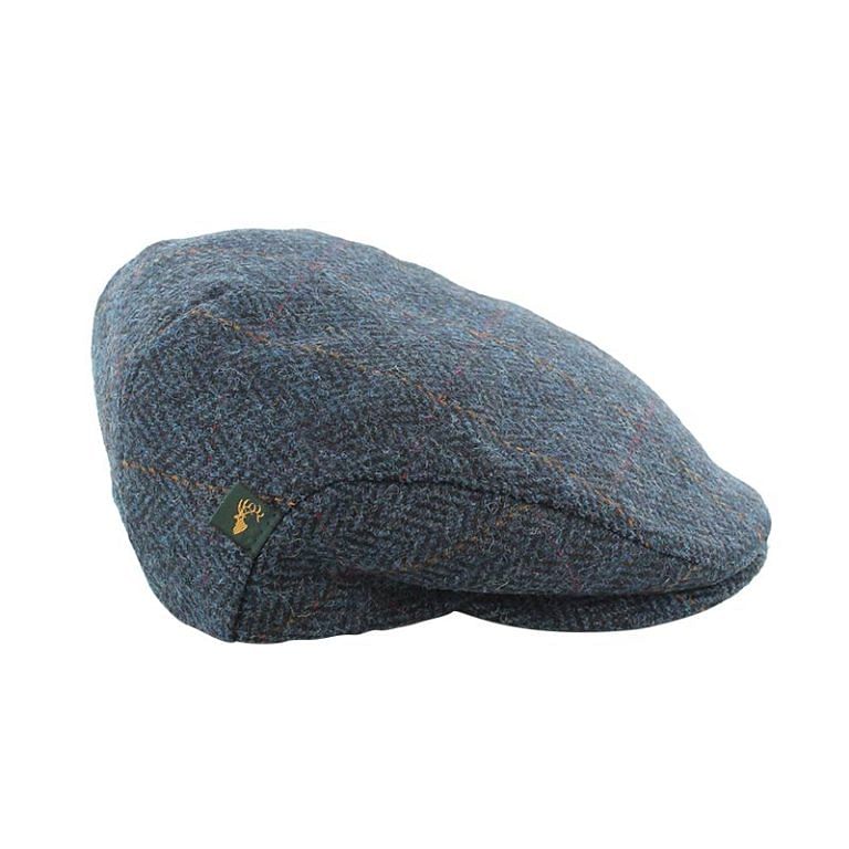 Mens Tweed Flat Cap -Trinity Cap Navy