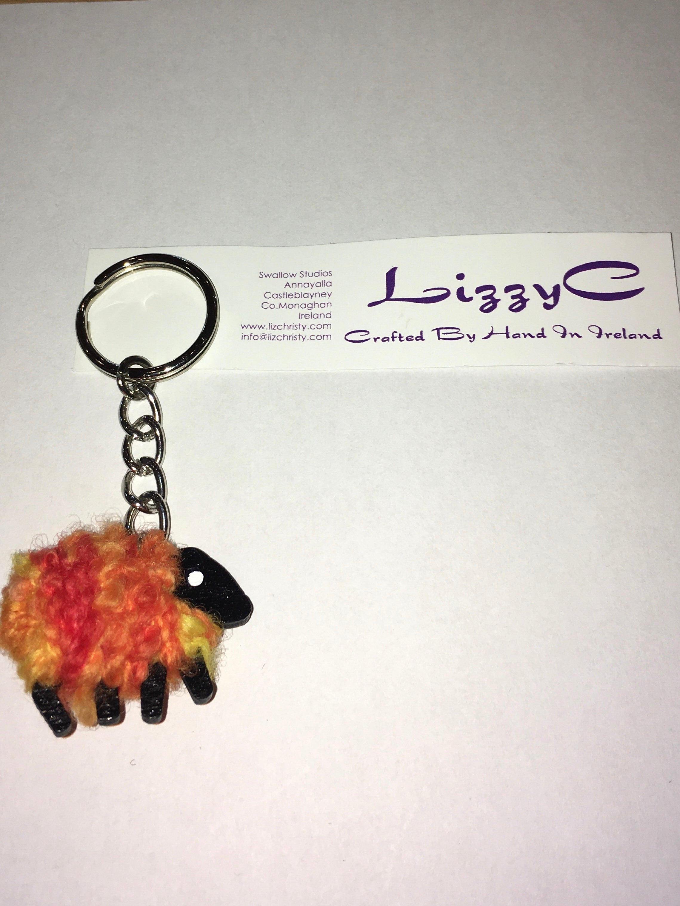 Lizzy C Sheep Keyring