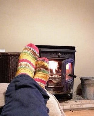 Stripe Fair Isle Walking Socks Mens - Regular