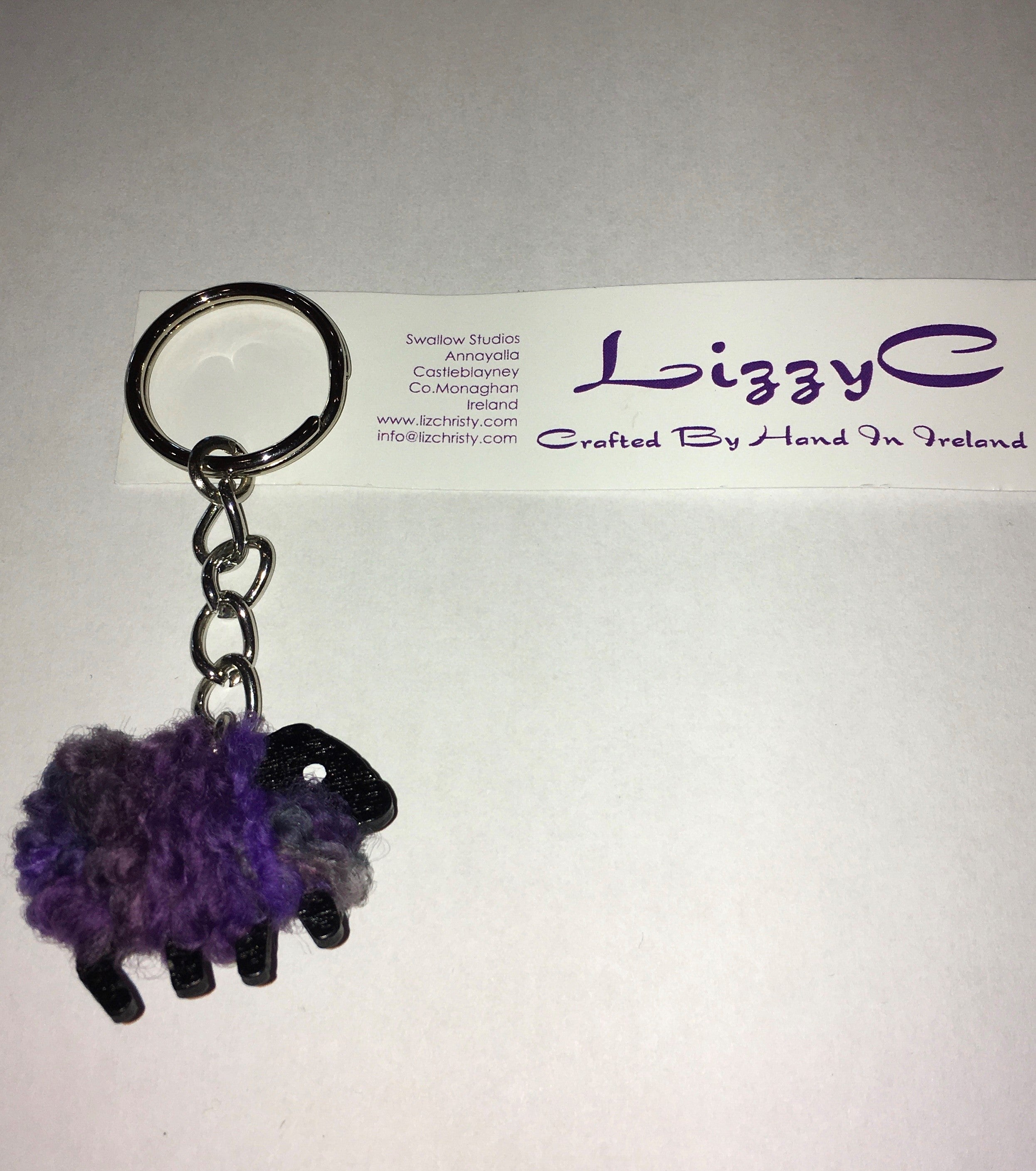 Lizzy C Sheep Keyring