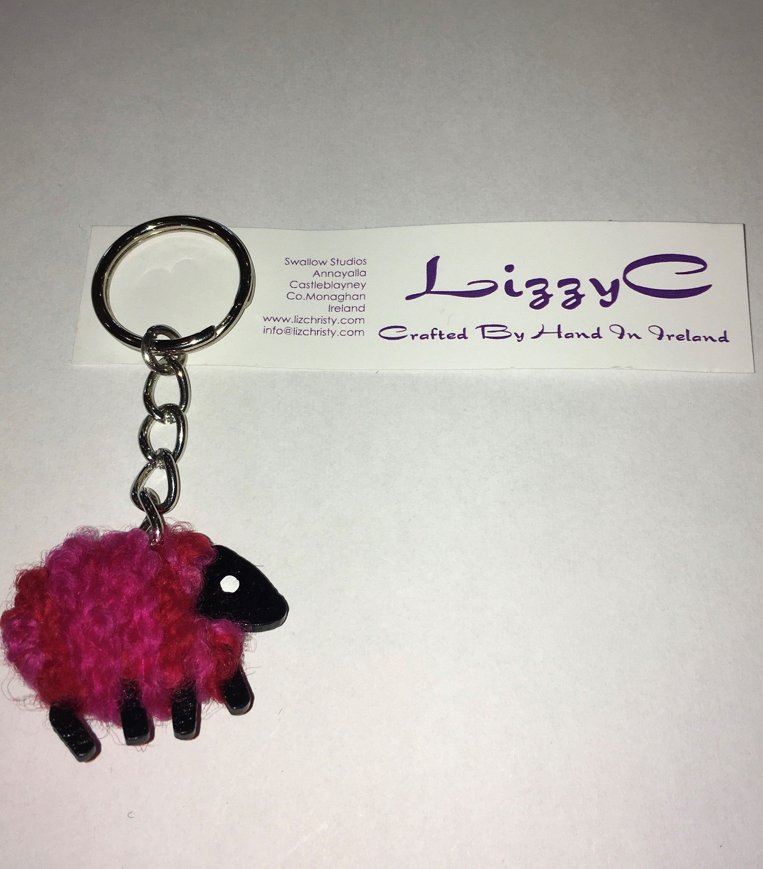 Lizzy C Sheep Keyring