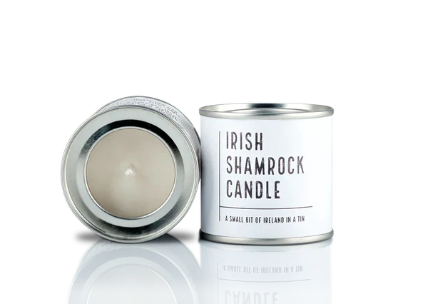 Irish Candle Tin  - Irish Shamrock (Large)