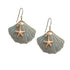 Melanie Hand Earrings - Vedigris Shell with Starfish