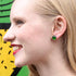 Jelly Bean Glass Stud Earring