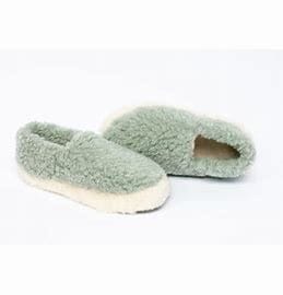 Wool slippers Green