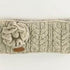 Erin Knitwear Aran Cable Headband with Flower - Oatmeal