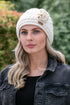 Erin Knitwear Aran Trellis Design Pullon Hat - Natural