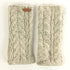 Aran Cable Wool Handwarmers - Oatmeal