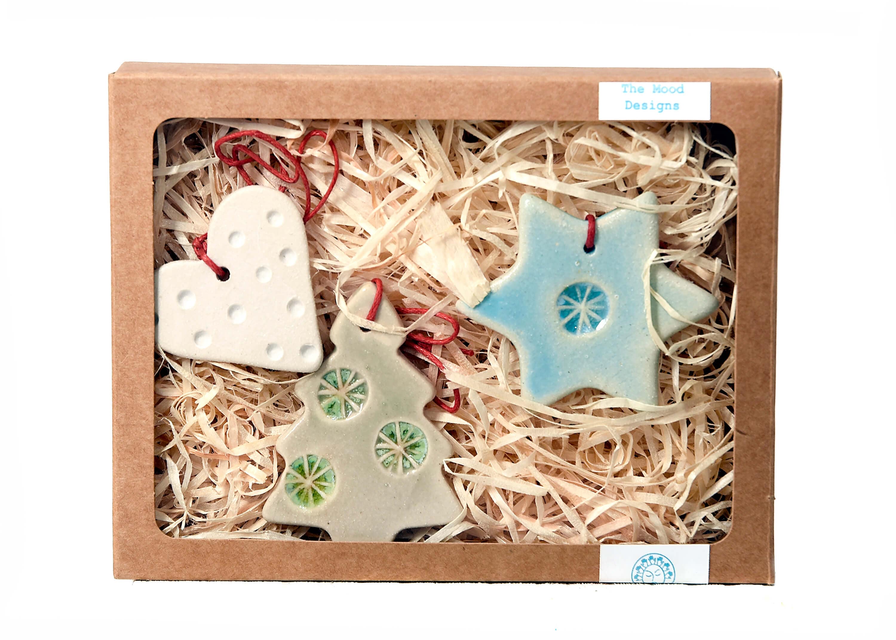 Connemara Sheep & Wool Centre Ceramic Christmas Decorations, pack of three