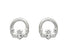 Woods Celtic Jewellery Claddagh Stud Earrings - Sterling Silver