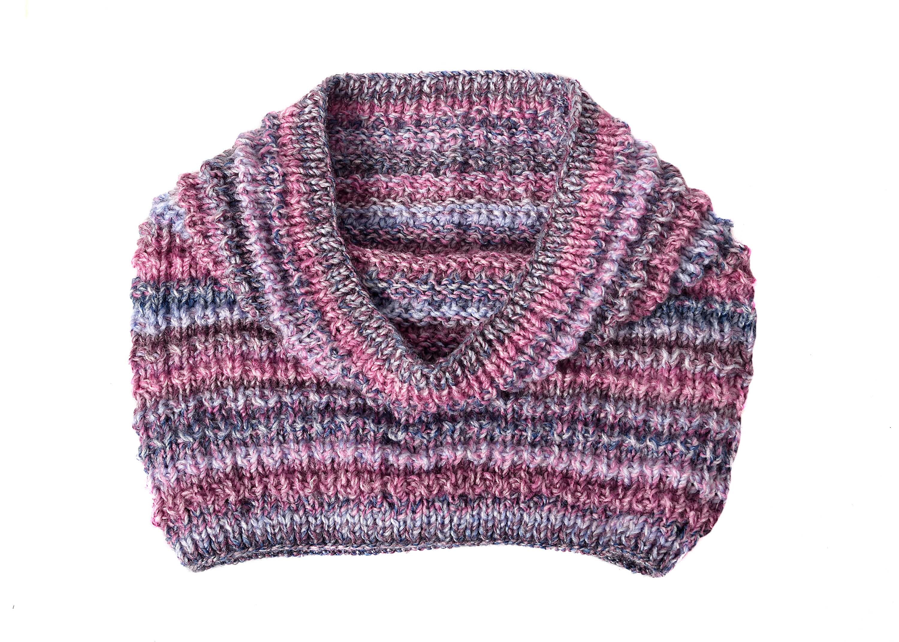 Connemara Sheep & Wool Centre Light Pink Connemara Hand Knitted Snood