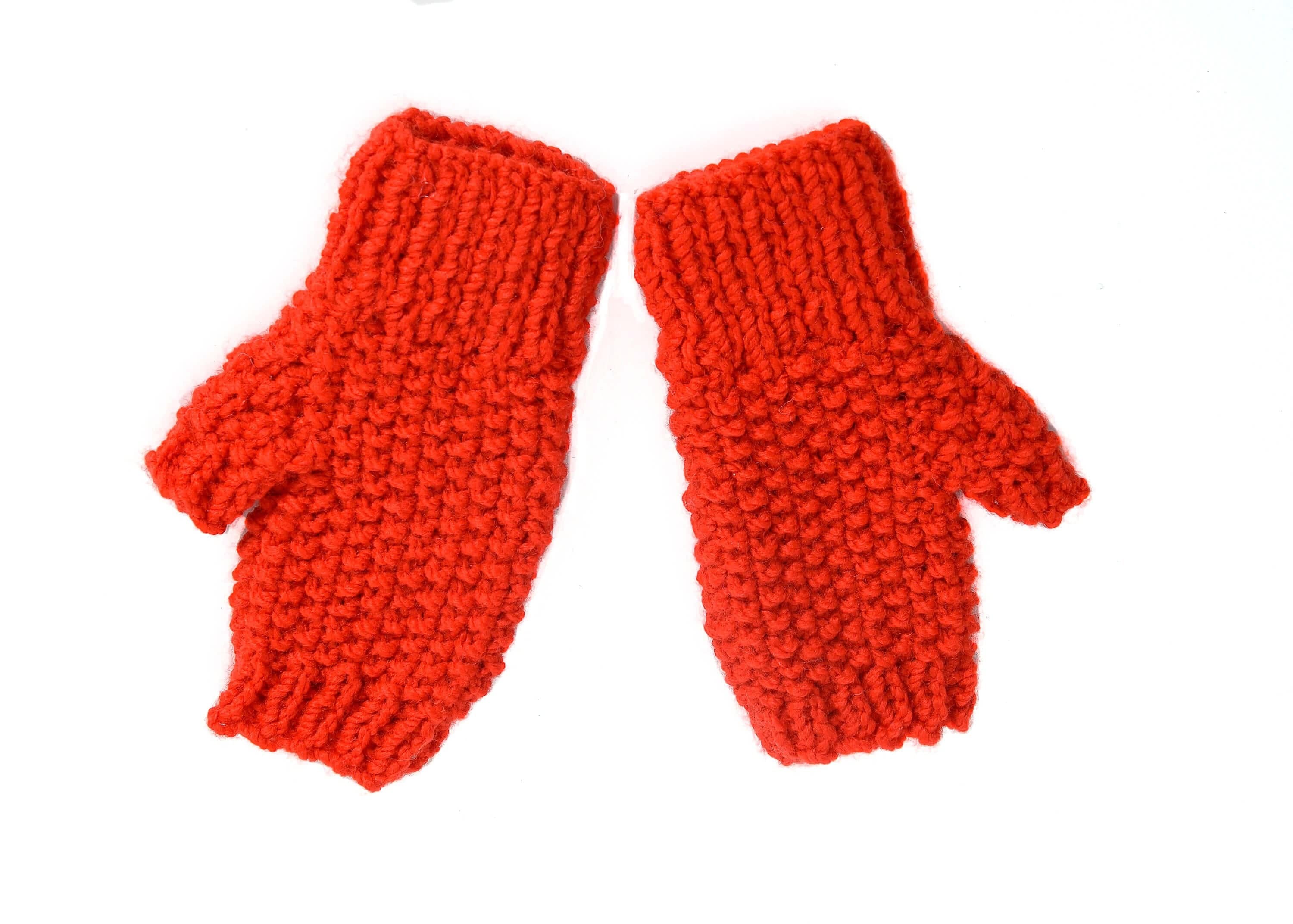 Connemara Sheep & Wool Centre Orange Connemara Handknitted Handwarmers
