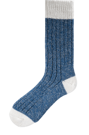 Connemara Socks Dark Blue Connemara Socks - Irish Walking Socks Large