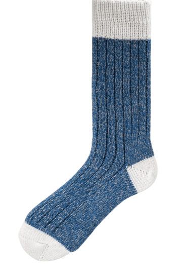 Connemara Socks Dark Blue Connemara Socks - Irish Walking Socks Small