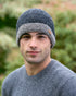 Erin Knitwear Crochet Turnup Hat - Charcoal
