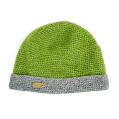 Ladies Crochet Turnup Hat - Green