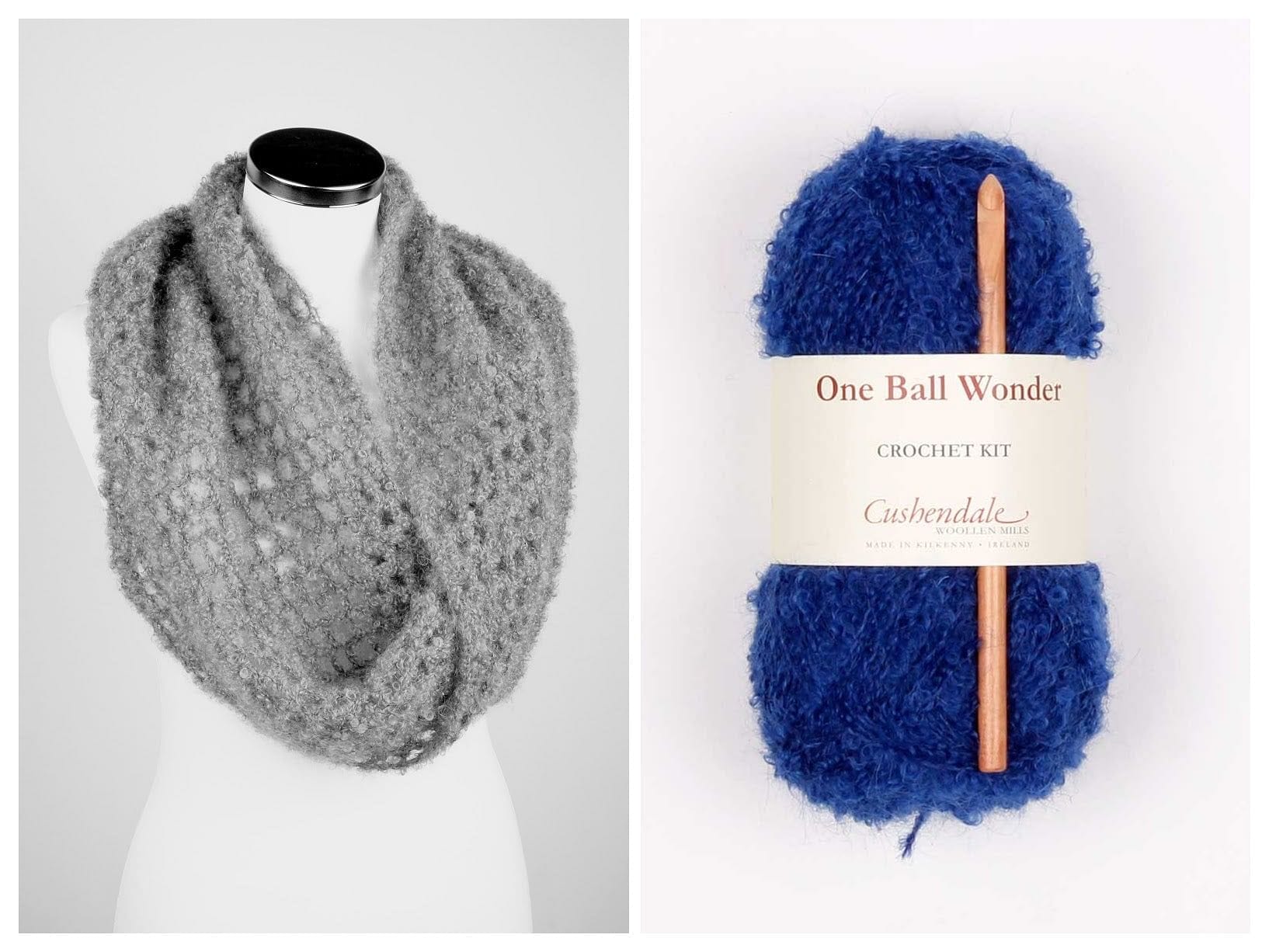 Cushendale Cushendale Mohair Snood Crochet Kit - Royal Blue