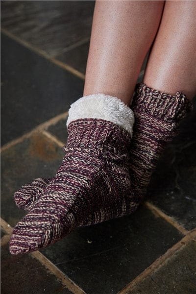 Lee Valley Donegal Socks, Fleece lined - Heather