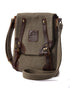 Aran Woollen Mills Double buckle Irish  tweed and leather bag