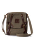 Aran Woollen Mills Double buckle Irish  tweed and leather bag