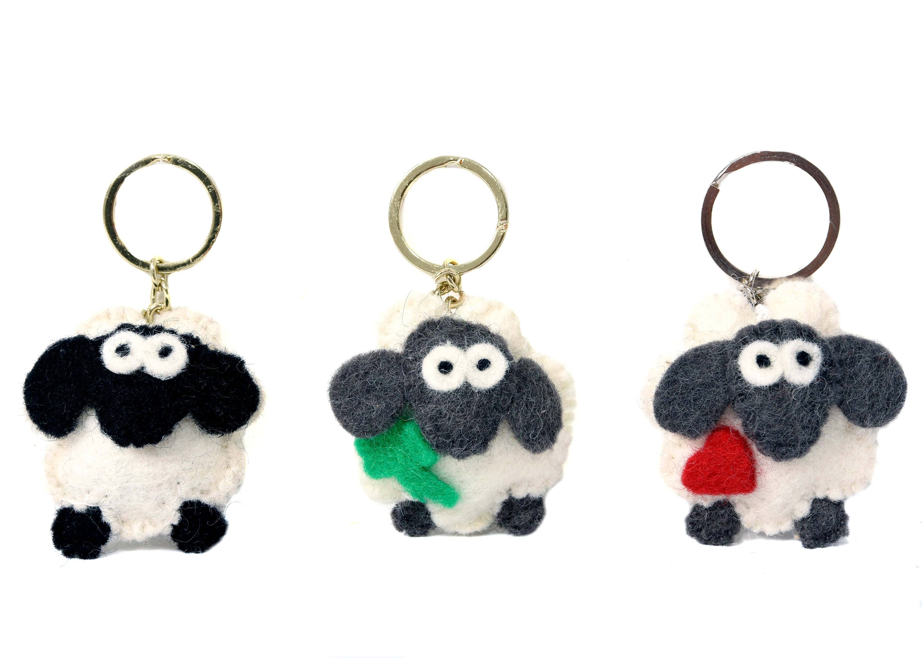 Erin Knitwear Felt Sheep Keyring