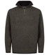 Irelands Eye Half zip Sweater Green Marl