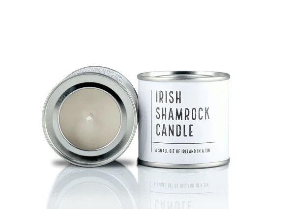 Connemara Sheep & Wool Centre Irish Candle Tin  - Irish Shamrock (Small)