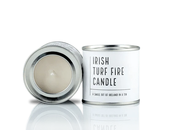 Connemara Sheep & Wool Centre Irish Candle Tin  - Irish Turf Fire (Small)