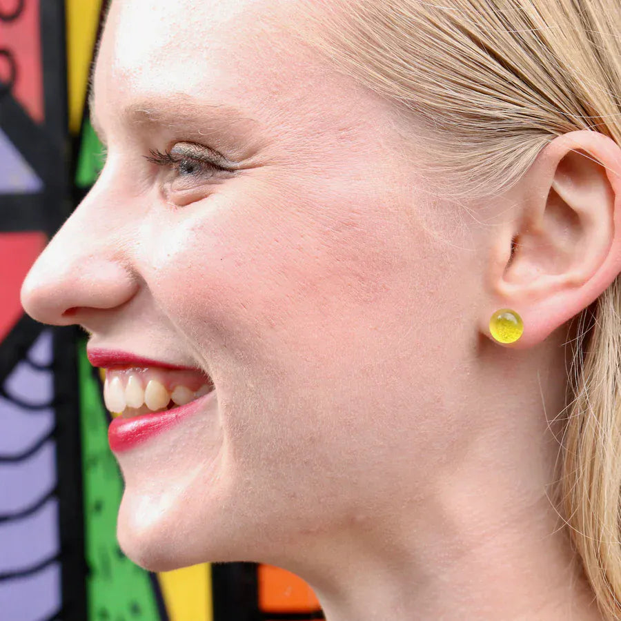 Connemara Sheep & Wool Centre Jelly Bean Glass Stud Earring