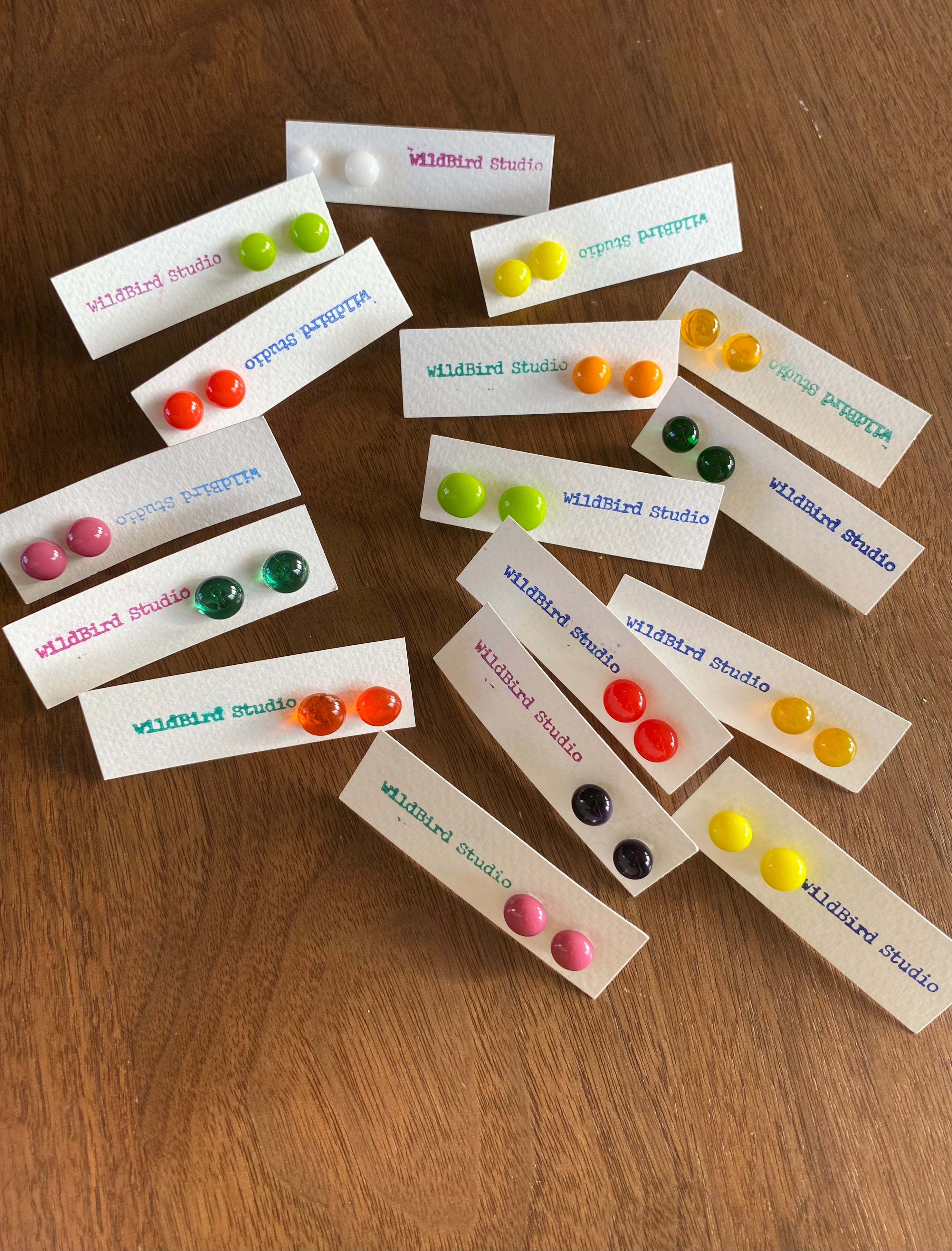 Connemara Sheep & Wool Centre Jelly Bean Glass Stud Earring