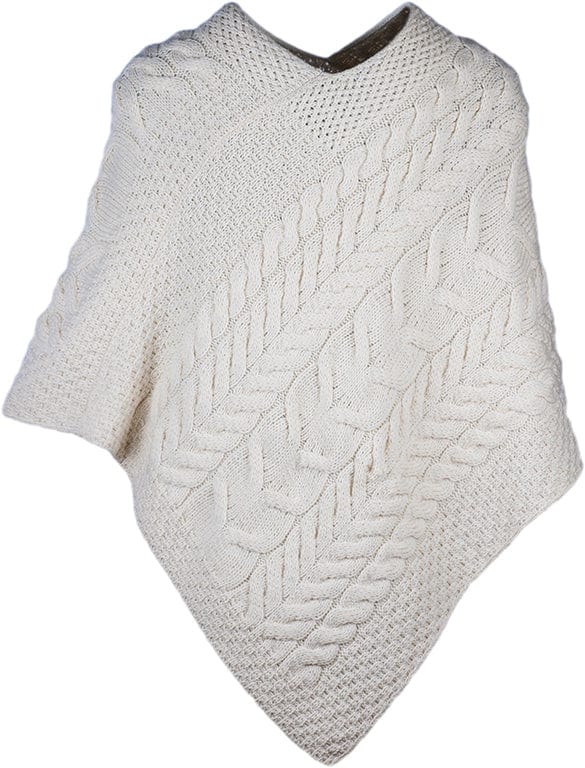 Aran Woollen Mills Bainin Ladies Supersoft Merino Triangular Poncho.