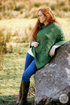 Aran Woollen Mills Ladies Supersoft Merino Triangular Poncho.
