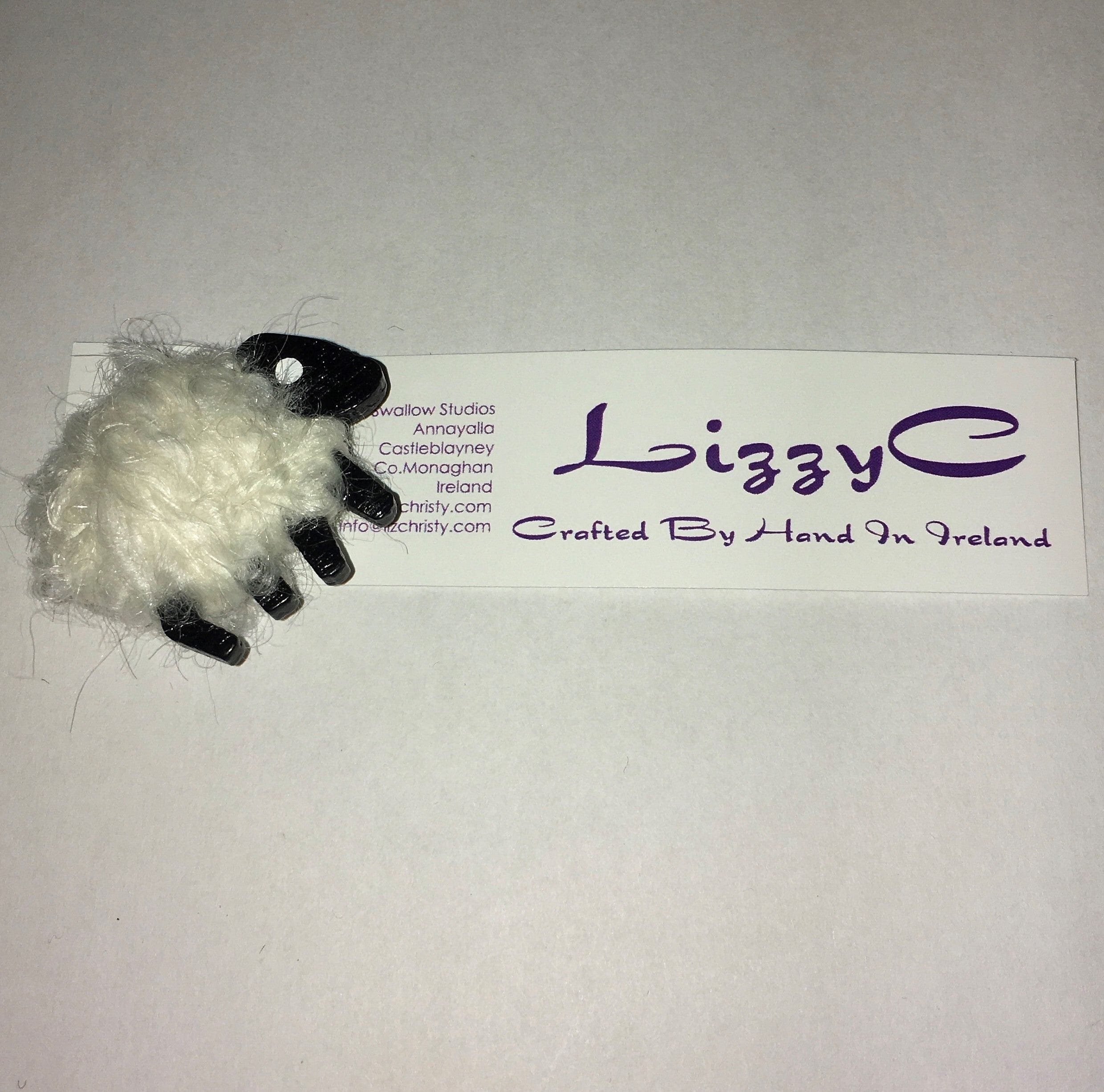 Lizzy C White Lizzy C Sheep Brooch