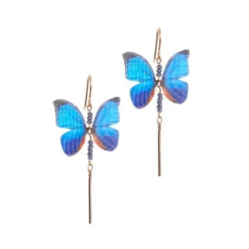 Melanie Hand Melanie Hand Earrings - Butterfly Drop Blue