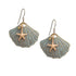 Melanie Hand Melanie Hand Earrings - Vedigris Shell with Starfish
