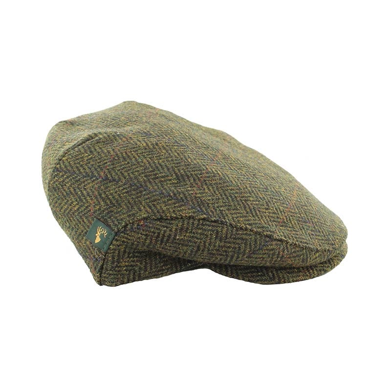 Muckross Handweavers Mens Tweed Flat Cap -Trinity Cap Dark Green