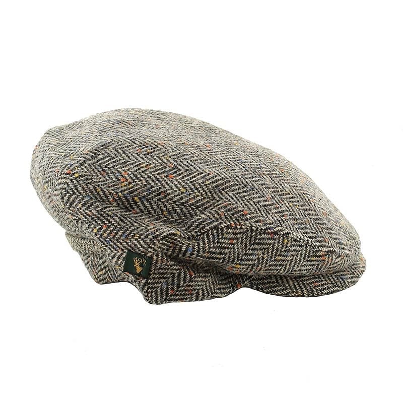 Muckross Handweavers Mens Tweed Flat Cap  -Trinity Cap Grey