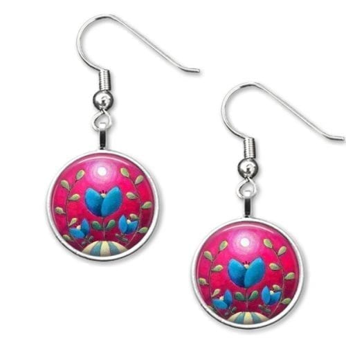 Amélie Gagne Studio Dangle Earrings - Pink Floral