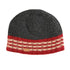 Rib Pullon Hat - Charcoal and Red